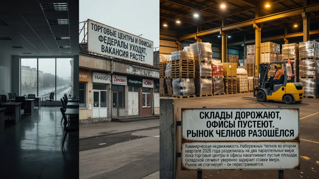 Склады дорожают, офисы пустеют. Рынок Челнов разошёлся